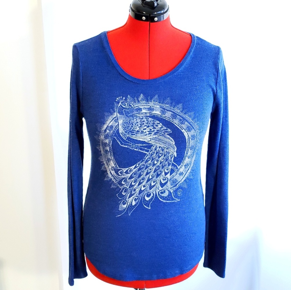NWOT Lucky Brand Peacock Longsleeve Tee - L
